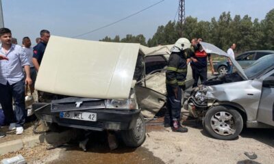 Aydın'da iki otomobilin çarpıştığı kaza